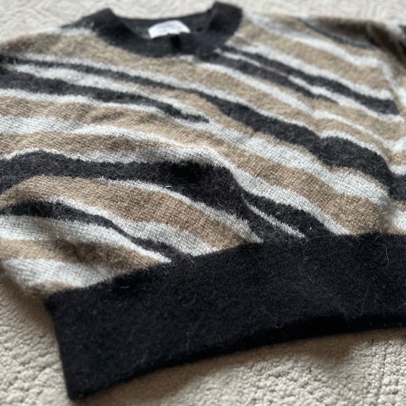 & Other Stories Alpaca Blend Knit Sweater Zebra Print Women’s Size Small - Picture 5 of 10